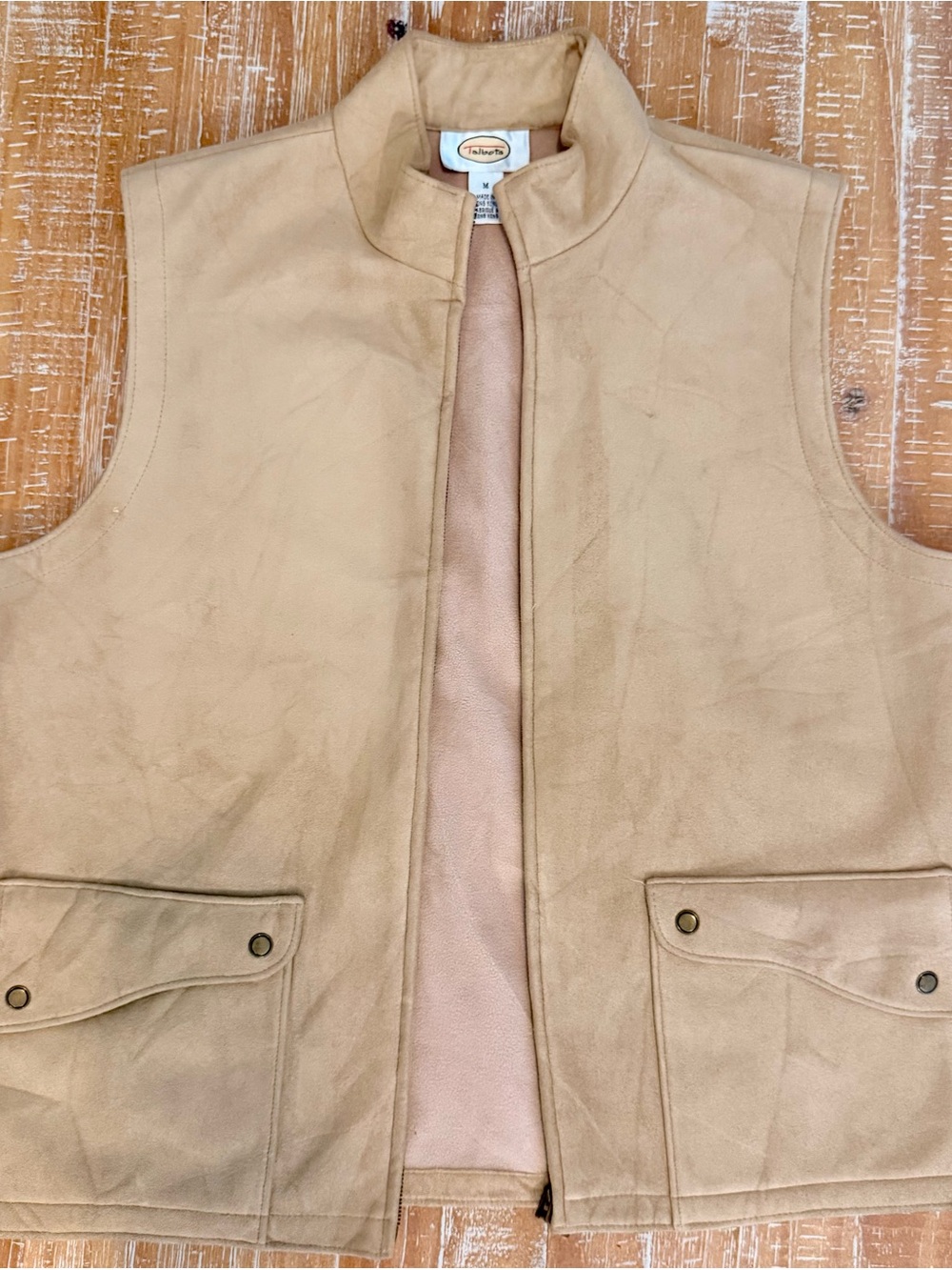 Talbots Women’s Light Tan Suede Vest. Size M Good Condition!!!